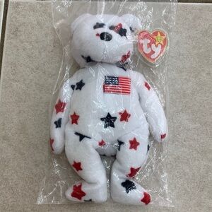 TY beanie baby Glory the bear DOB 7/4/97